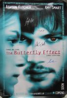 The BUTTERFLY EFFECT Cast Signed Movie Poster