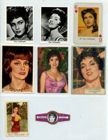 8 Cards / Cigar Band Gina Lollobrigida Lot