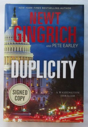 Newt Gringrich DUPLICITY Signed Book