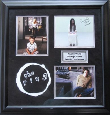 "THE RING" Custom Framed Horror Blockbuster 3 indiv. signed 8x10 photos