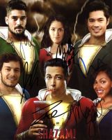 SHAZAM Cast signed by 6